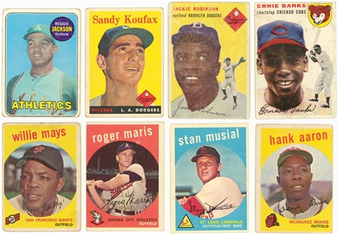 1950s-1980s Topps and Assorted Brands Shoebox Collection (320) Mostly Hall of Famers
